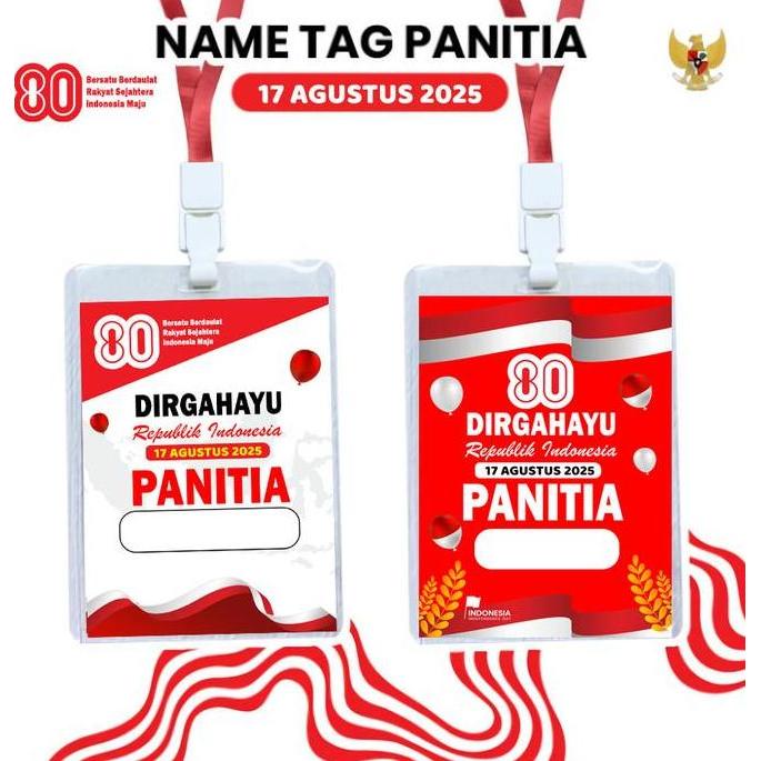 10 Pcs Set Name Tag Panitia Name Tag Panitia Kemerdekaan