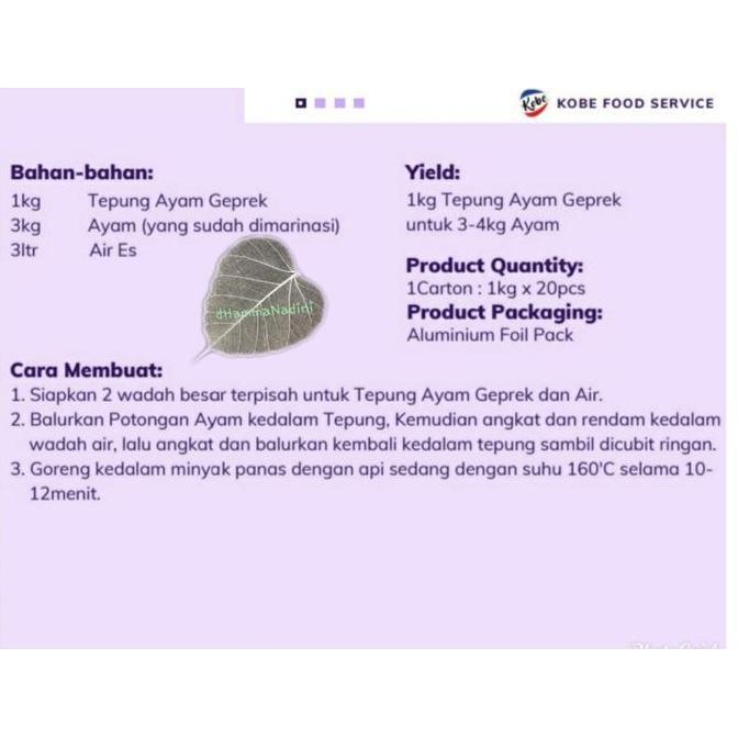 Farina- Tepung Ayam Geprek Kobe 1 Kg