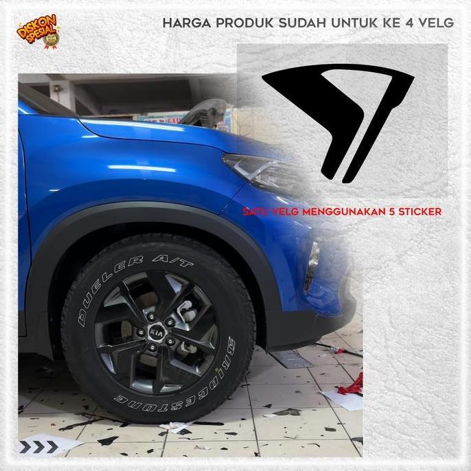 STIKER VELG  KIA SONET DELETE CHROME variasi terlaris