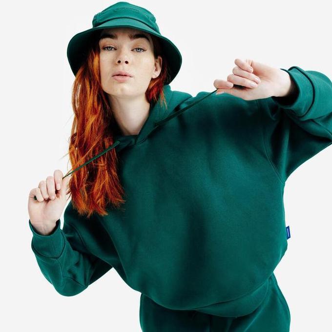 DECATHLON Jaket Hoodie Elementals Wanita Hijau - 8931237