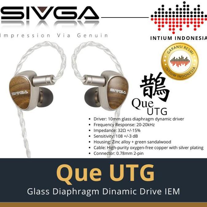 SIVGA QUE UTG Glass diaphragm dynamic driverIn Ear Monitor Earphone Headset