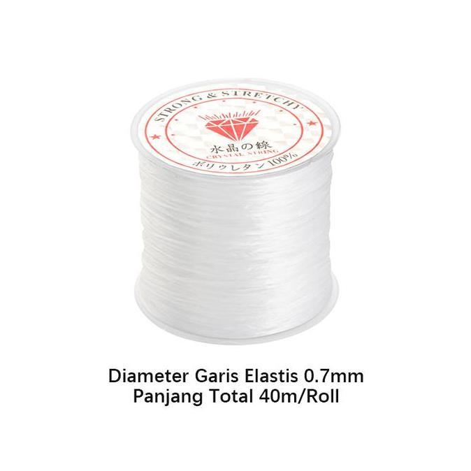 Arte- Qiao Tali Elastis Rna-0.7Mm Rni Untuk Diy Gelang & Tasbih | Benang Elastis Kuat Untuk Merangka