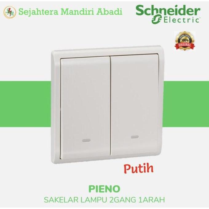 Ready Saklar Seri Double Pieno Putih Schneider