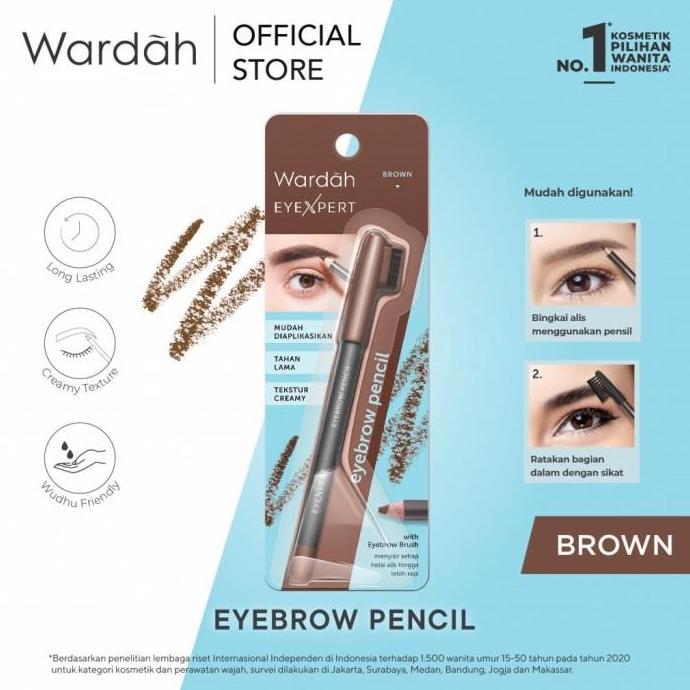 WARDAH Eyebrow Pencil Black / Brown - Pensil Alis Hitam - Pensil Alis Coklat - Rias Mata