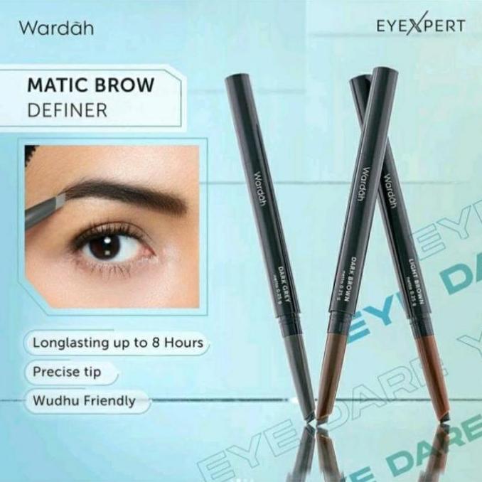 WARDAH Eyexpert Matic Brow Definer | Eyebrow Pensil Alis Matic Wardah Long Lasting Brow