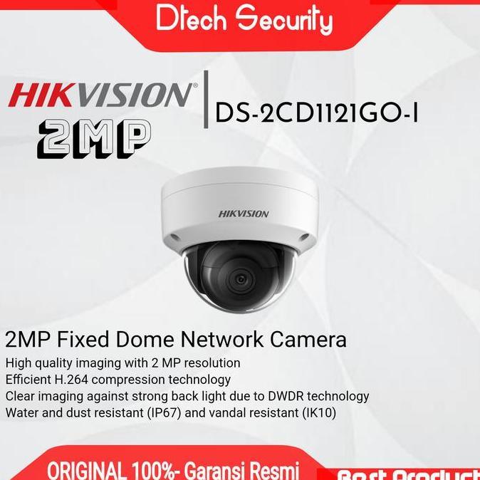 TERMURAH - HIKVISION DS-2CD1121GO-I / CCTV INDOR IP CAMERA HIKVISION 2MP H265+