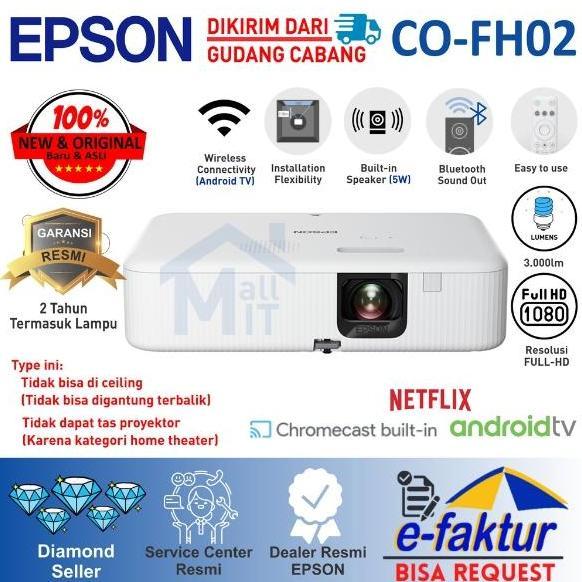 Proyektor Epson Co-Fh02 Cofh02 Co Fh02 Full Hd Android Tv Portable Ori