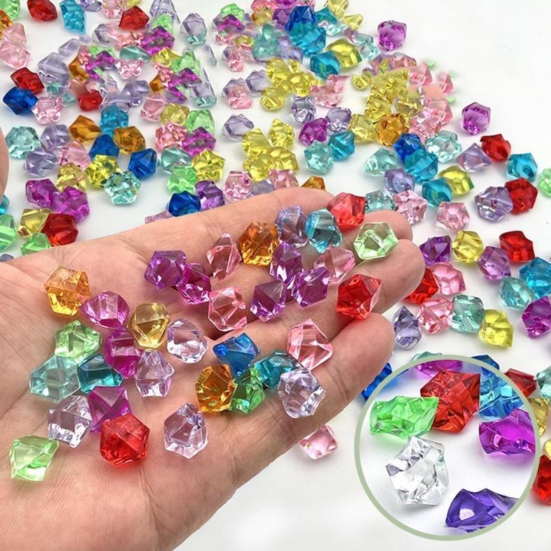 leles 190Pcs Batu Kristal Akrilik Batu Kristal Dekorasi Pot Bunga Dekorasi Akuarium