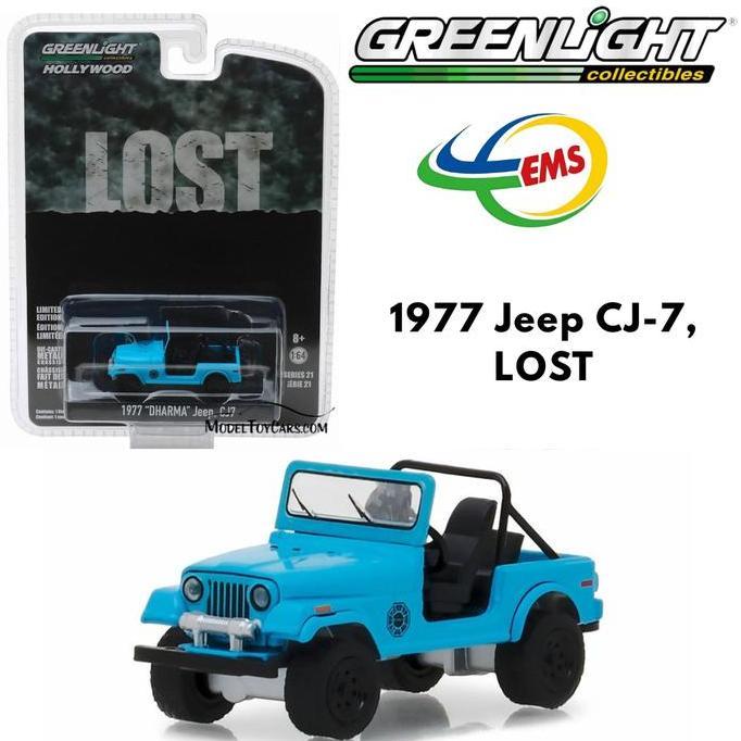 44810-F - GREENLIGHT 1/64  1977 JEEP CJ-7, LOST A2158