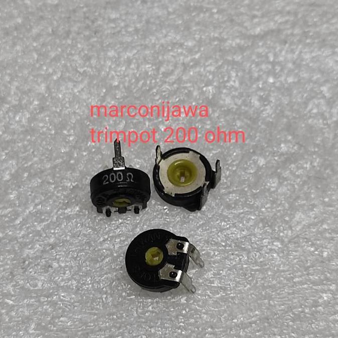 trimpot VR 200 ohm hitam trim atas