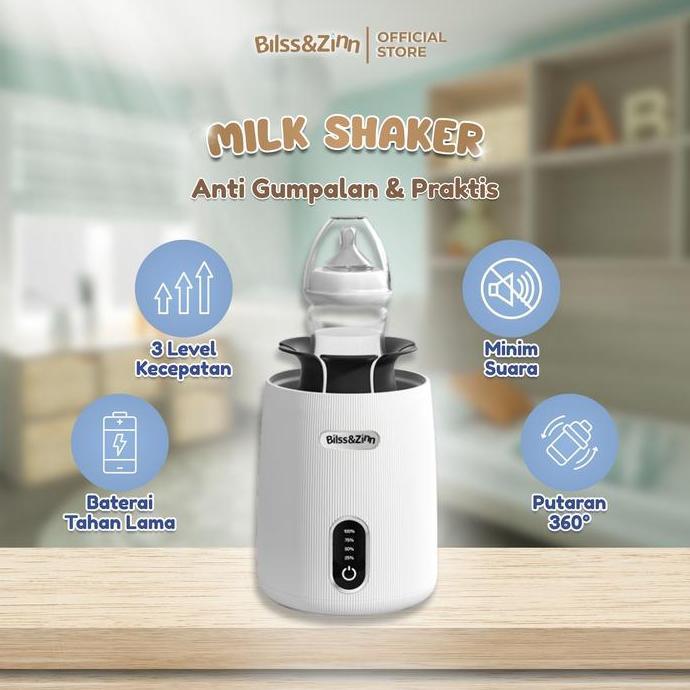 Bilss&Zinn Pengocok Botol Susu Bayi, dan MPASI  Otomatis / Millk Shaker Portable Anti Gumpal YB-F8