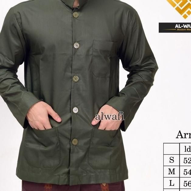 Baju Koko Pria Dewasa Lengan Panjang 2024 Baju Koko Haibah Model Ammu Saku Depan Exclusive Kemko Kur