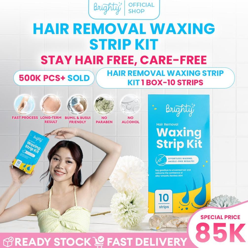 Brighty Hair Removal Waxing Strip Kit Waxing Ketiak Paket Waxing pencukur bulu kemaluan sugar wax pe