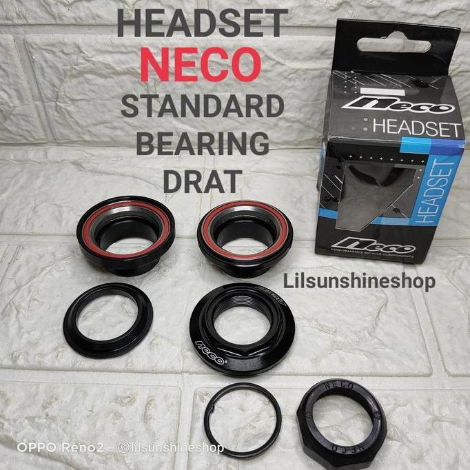 Ready Headset Standard Bearing NECO Alloy Headtube Frame 30mm Untuk Fork STANDARD DRAT 25.4 Tiang St