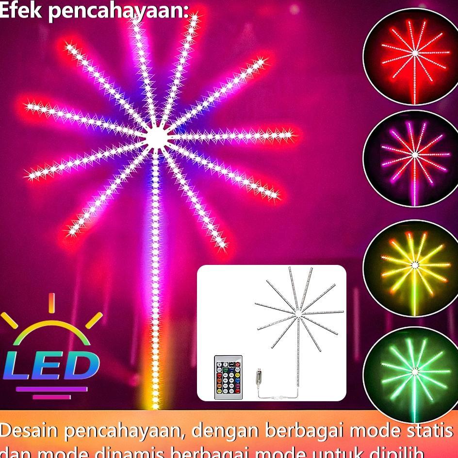 Led Neon Kembang Api Tabung Musik Strip Kembang Api Lampu Strip Kembang Api Dapat Dikendalikan Dari 