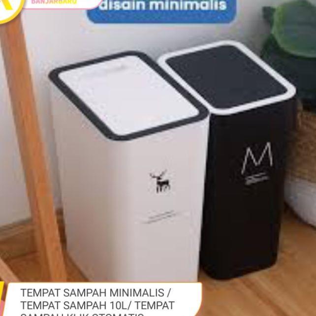 Tempat Sampah Minimalis / Tempat Sampah 10L/ Tempat Sampah Klik Otomatis
