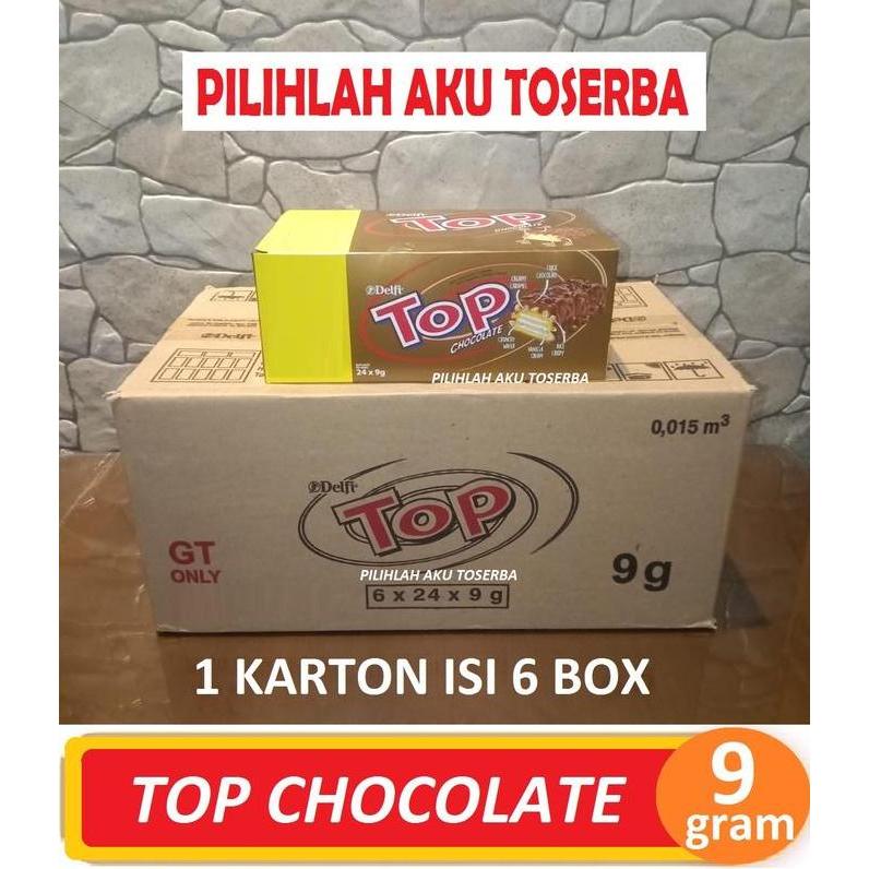 Delfi Top Chocolate 9 Gram Isi 24Pcs / Box- ( Harga 1 Dus Isi 6 )