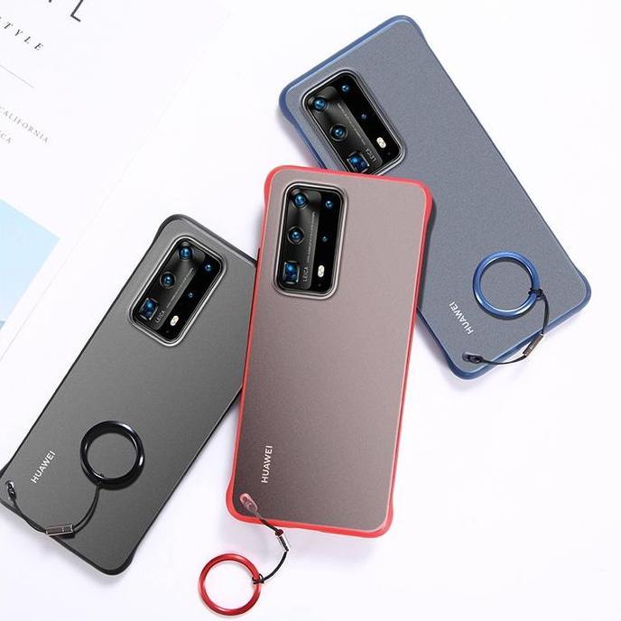 Case Hp  untuk Huawei P40 Pro Casing HARD PC Matte Casing Frame Borderless Frameless Ponsel Cover
