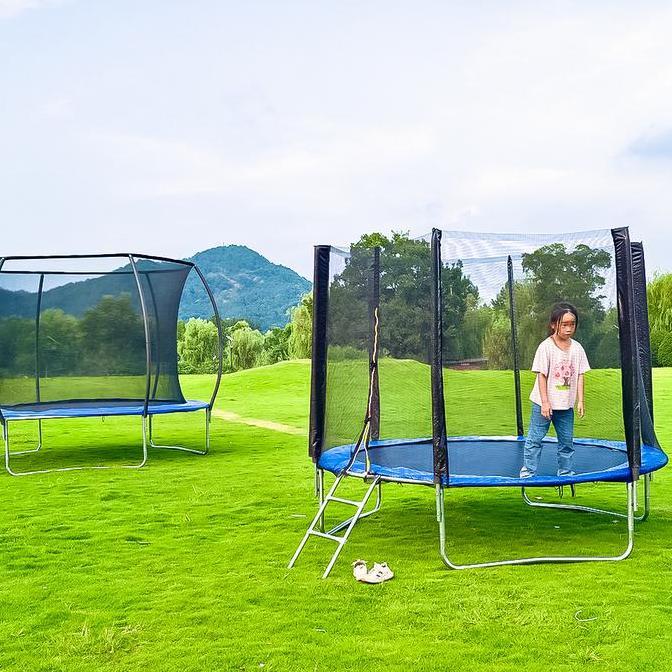 Terlaris Highhope Trampoline Playground Outdoor Olahraga Anak Jaring Trampoline Anak-Anak