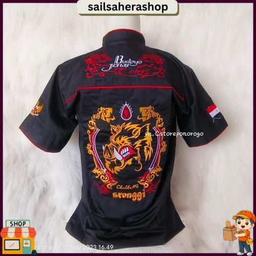 Baju Bordir Motif Celeng / Baju Barong / Kaos Barong / Barongan / Reog / Pecut / Pecut Bopo / Devil 