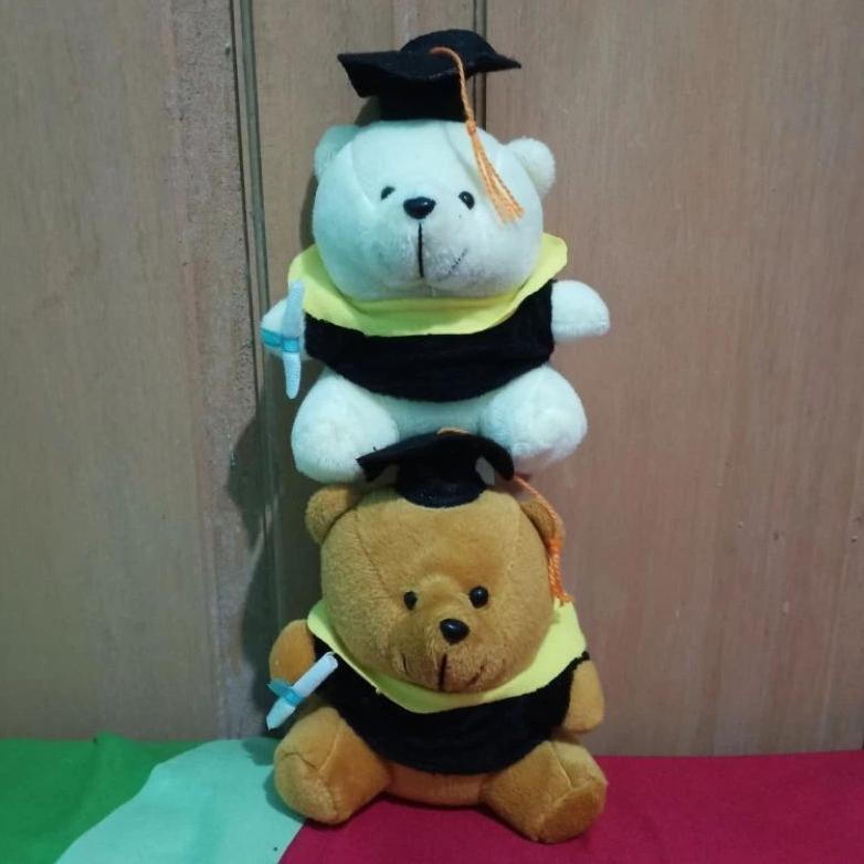 CUCI GUDANG BONEKA WISUDAH TEDDY BEAR MINI BONEKA KECIL 15CM BUKET/HADIAH