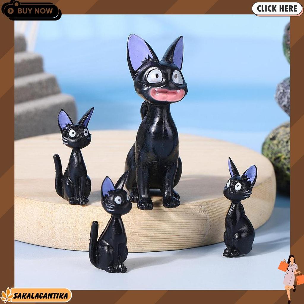 Jiji Kiki'S Delivery Service Cat Kiki Jiji Firgure Pajangan Dekorasi Resin Rumah Zakka Pengiriman Ce