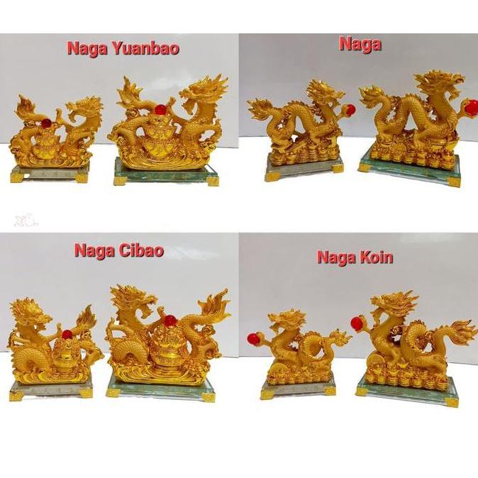 Patung Shio Naga / Furine Naga / Pajangan Naga Resin / Hampers Imlek