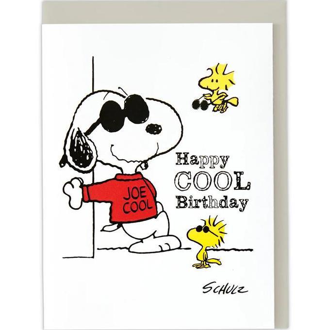 GREETING CARD- HALLMARK -PEANUTS- SNOOPY JOE COOL- BIRTHDAY CARD- 3D- JP