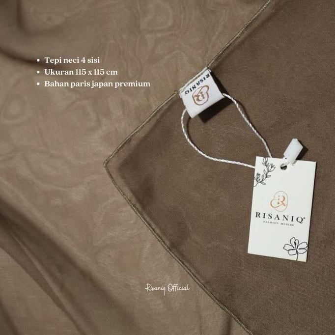 Risaniq - Hijab Paris Japan Premium (Kerudung Segiempat Paris Japan Premium) Lembut Muslim Persegi S