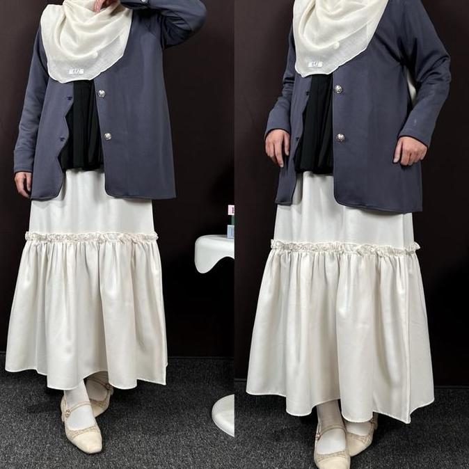 CLOVY BLAZER/ Korean Blazer Fit Panjang Scuba Wanita Basic Outer Kancing