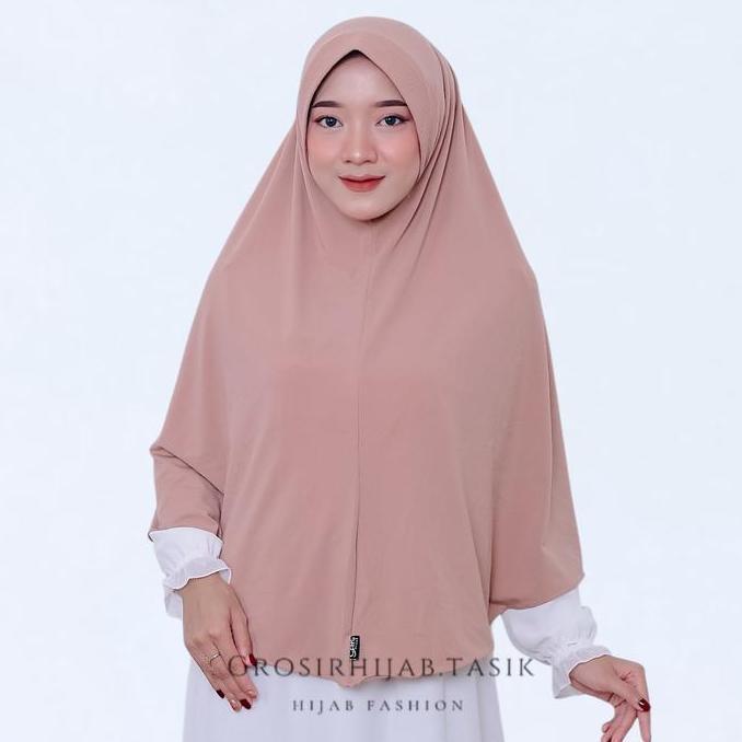 CHR HIJAB KERUDUNG POLOS JERSEY SUPER WARNA MOCCA ORIGINAL