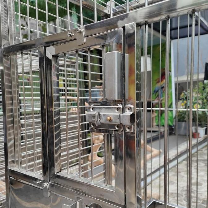 Ready KANDANG STAINLESS BURUNG MEDIUM SEKAT 4