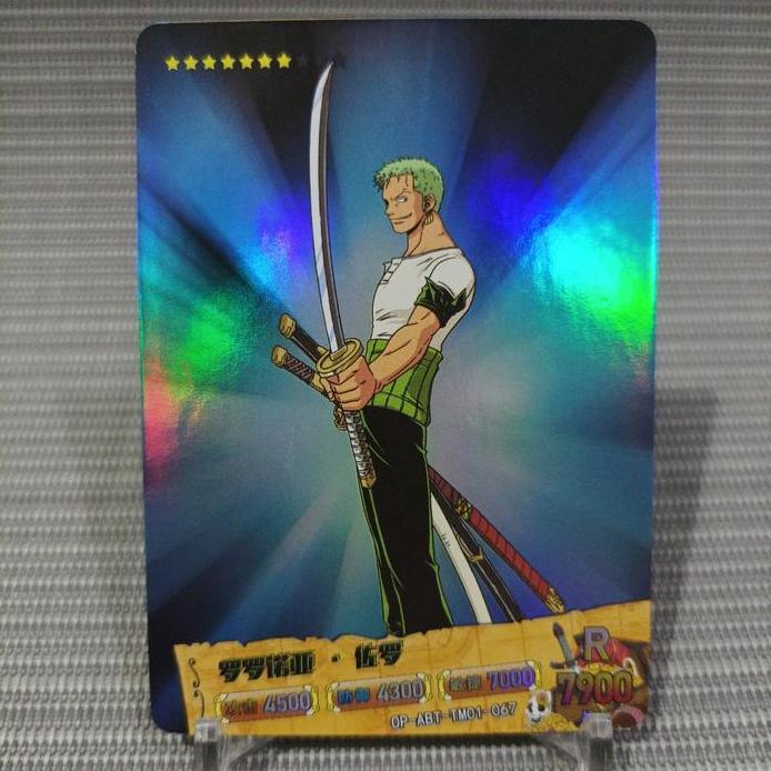 One piece trading card roronoa zoro OP-TM01-067 R foil