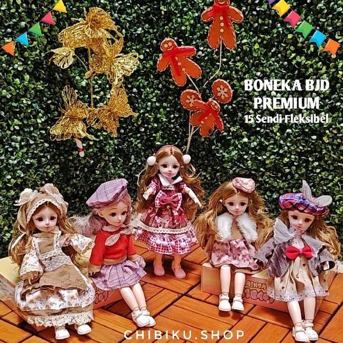 Chibiku Boneka BJD Premium Barbie Doll 30cm Cute Mainan Boneka Korea Anak Hadiah Figurine Anime Engs