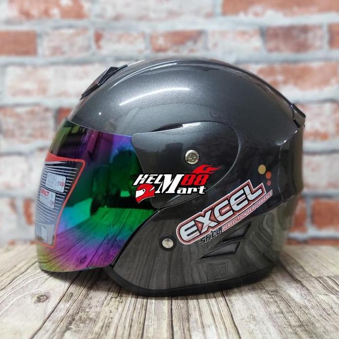 Helm SHEL EXCEL Solid Half Face - Helm Evo Harian Helm Murah SNI