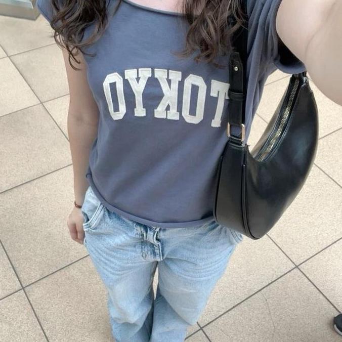 tokyo baby tee y2k crop top graphic tee downtown vintage 2000s KS