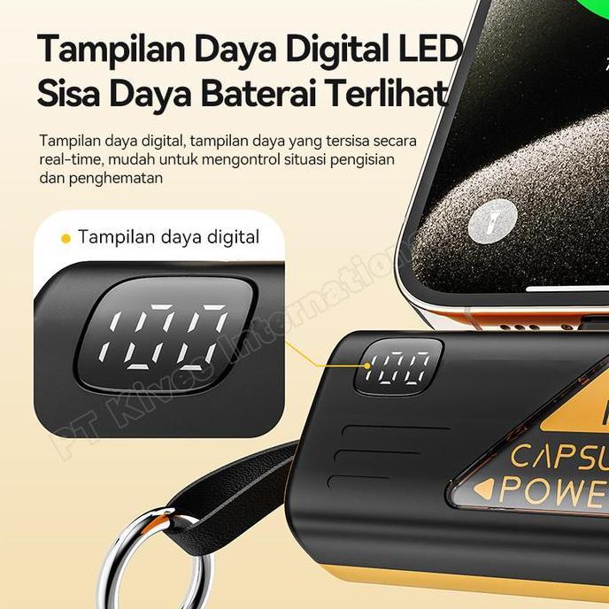 Paor- Kivee Portable Charger 5000Mah Desain Compact Rna Kekinian Telepon Baterai Portable Charger Ce