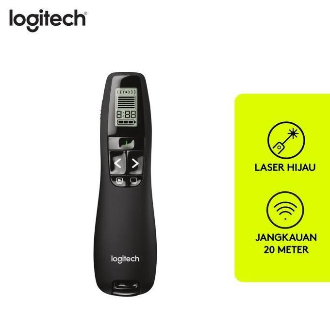 Logitech R800 Remote Pointer Presentasi Wireless Laser Hijau