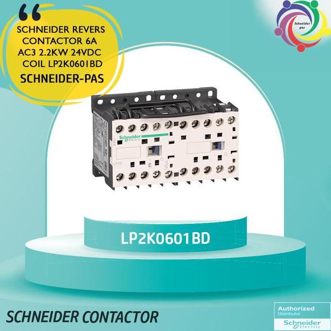 SCHNEIDER REVERS CONTACTOR 6A AC3 2.2KW 24VDC COIL