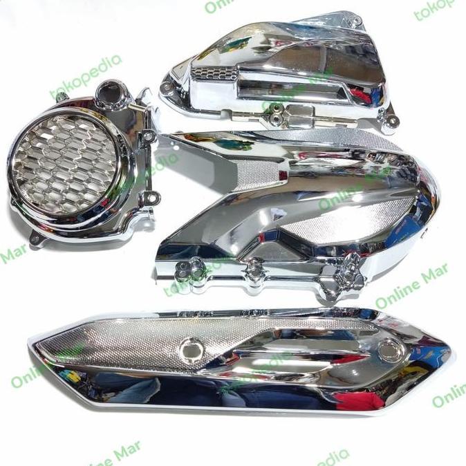 Cover Tutup Cvt 1Paket Chrome Genio Beat Street 2020 Beat Deluxe