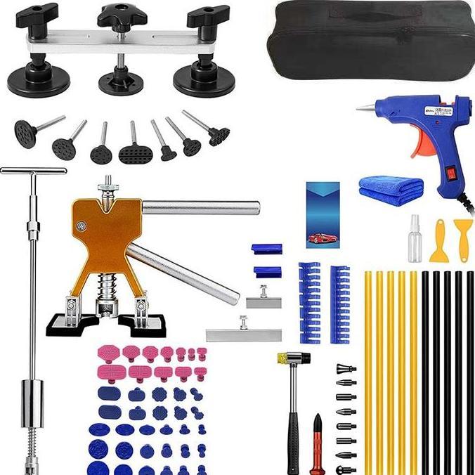 RELMARAMA 83pcs/Set Penarik Penyok Mobil Penghilang Penyok Mobil Penarik Body Mobil Penyok Bentuk T 