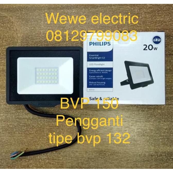 Termurah Lampu Sorot Led Philips 20W 20 Watt Led Sorot Floodlight Bvp 132