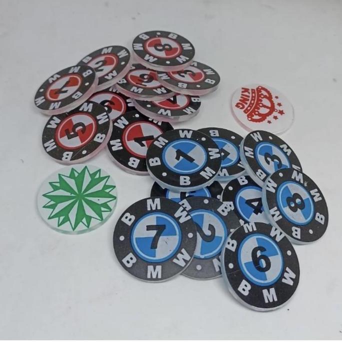 Promo Koin Biji Carambol Kepingan Coin Mika Karambol Tebal 3Mm Diameter 3Cm Carrom Ball Carambol Cod