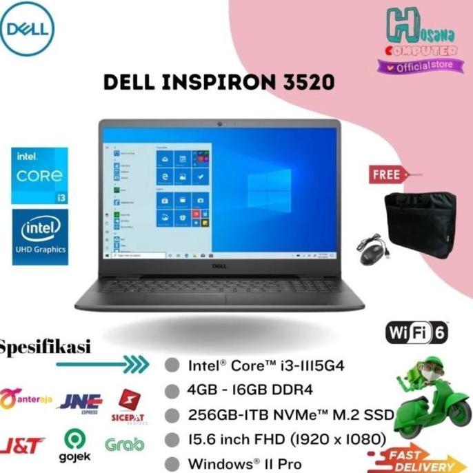 LAPTOP DELL INSPIRON 3520 - I3 1115G4 8GB SSD 256GB/SSD 512GB/1TB HDD