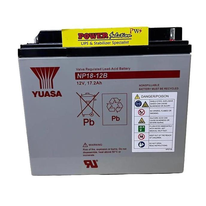 Compo- Baterai Ups Batre Lift Aki Kering Yuasa Np18-12B Np18-12 Np 18-12 Yuasa Battery 12V 17Ah 17,2