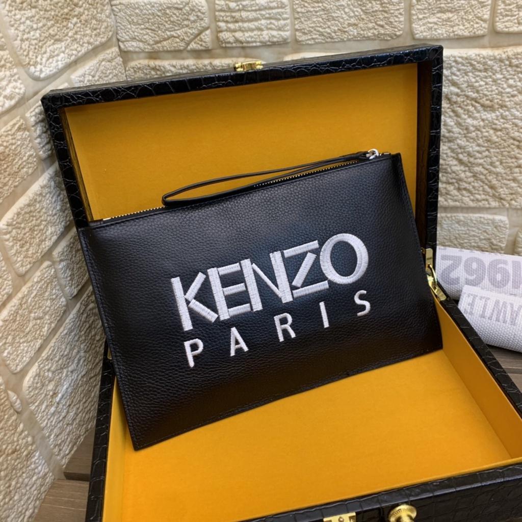 Tas Clutch Pria Men / Pouch Full Leather Kulit Jeruk With Tag Brodir Hand Curry