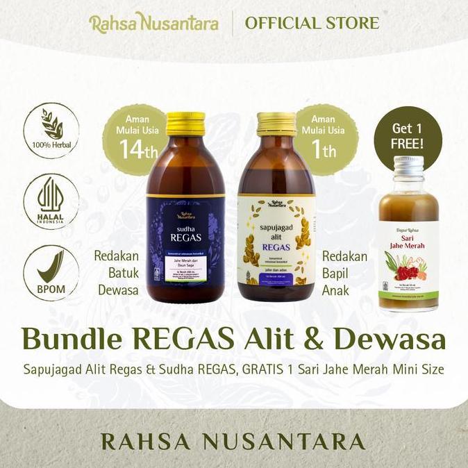 Youyou- Bundle Sudha Regas & Regas Alit 00Ml [Gratis Sari Jahe Merah]