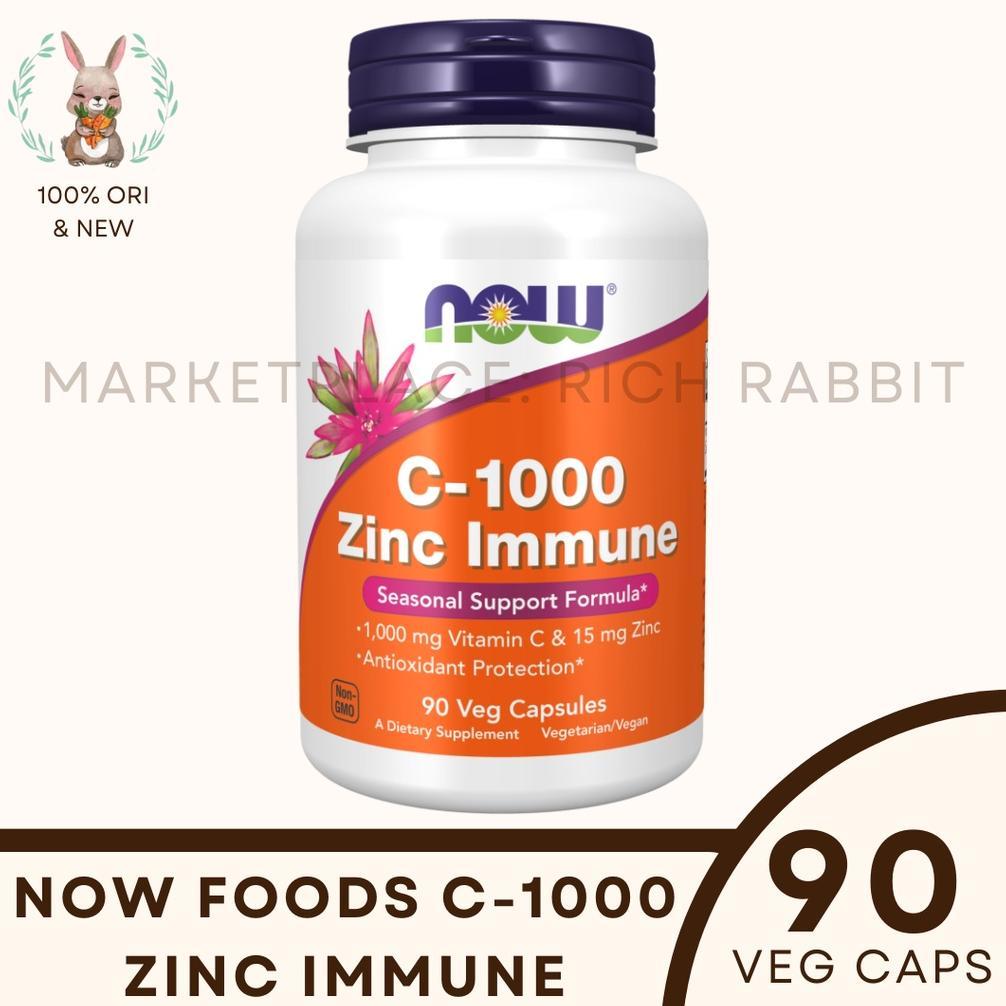 Now Foods C1000 C 1000 C-1000 Zinc Vitamin Immune Imunitas Badan 90 Caps
