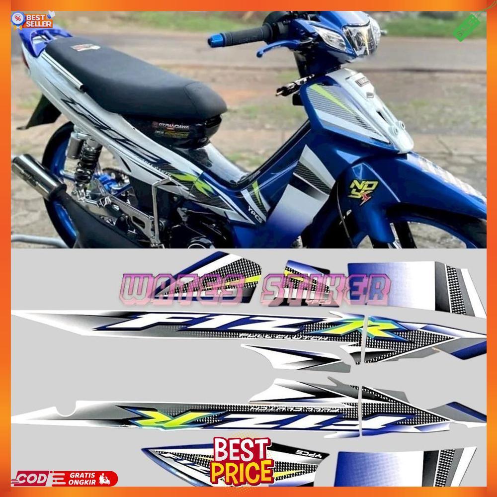 Striping Decal Polet Sticker Yamaha Fizr Fiz R F1 Zr 2004 Biru Putih Variasi Fullset [S5]