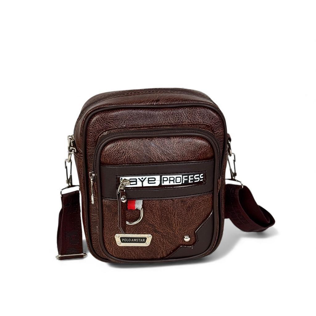 Tas Pria Tas Selempang Kulit Sintetis Pria Wanita Original Polo Amstar